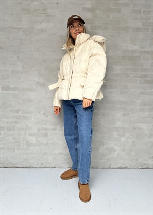Tech seersucker oversized puffer jakke Tofu F9690 Ganni 